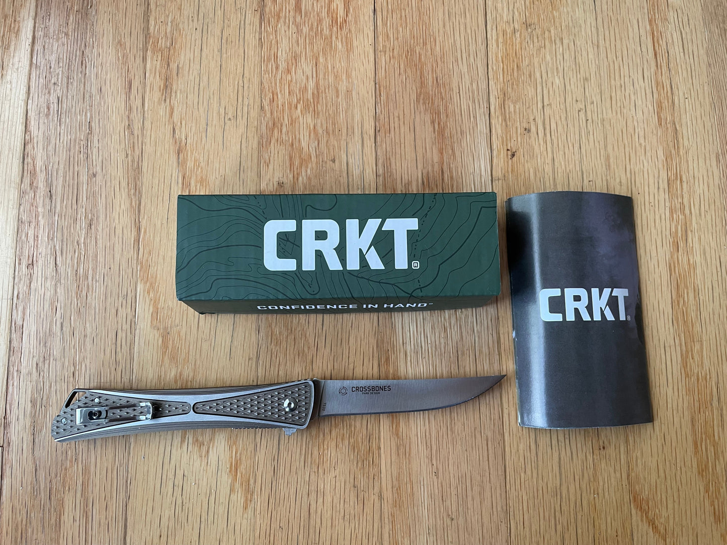 CRKT 7530 Crossbones 3.5" Blade Folding Knife Park Design AUS-8 Taiwan New w/Box