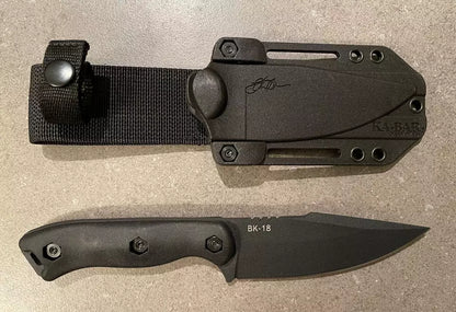 Ka-Bar BK18 BLACK Becker Harpoon 1095 Steel Blade Knife 4.625" w/Sheath USA New with Box