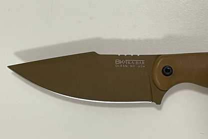Ka-Bar BK18 Becker Harpoon 1095 CroVan Steel Fixed Blade Knife 4.625" with sheath, box and booklet