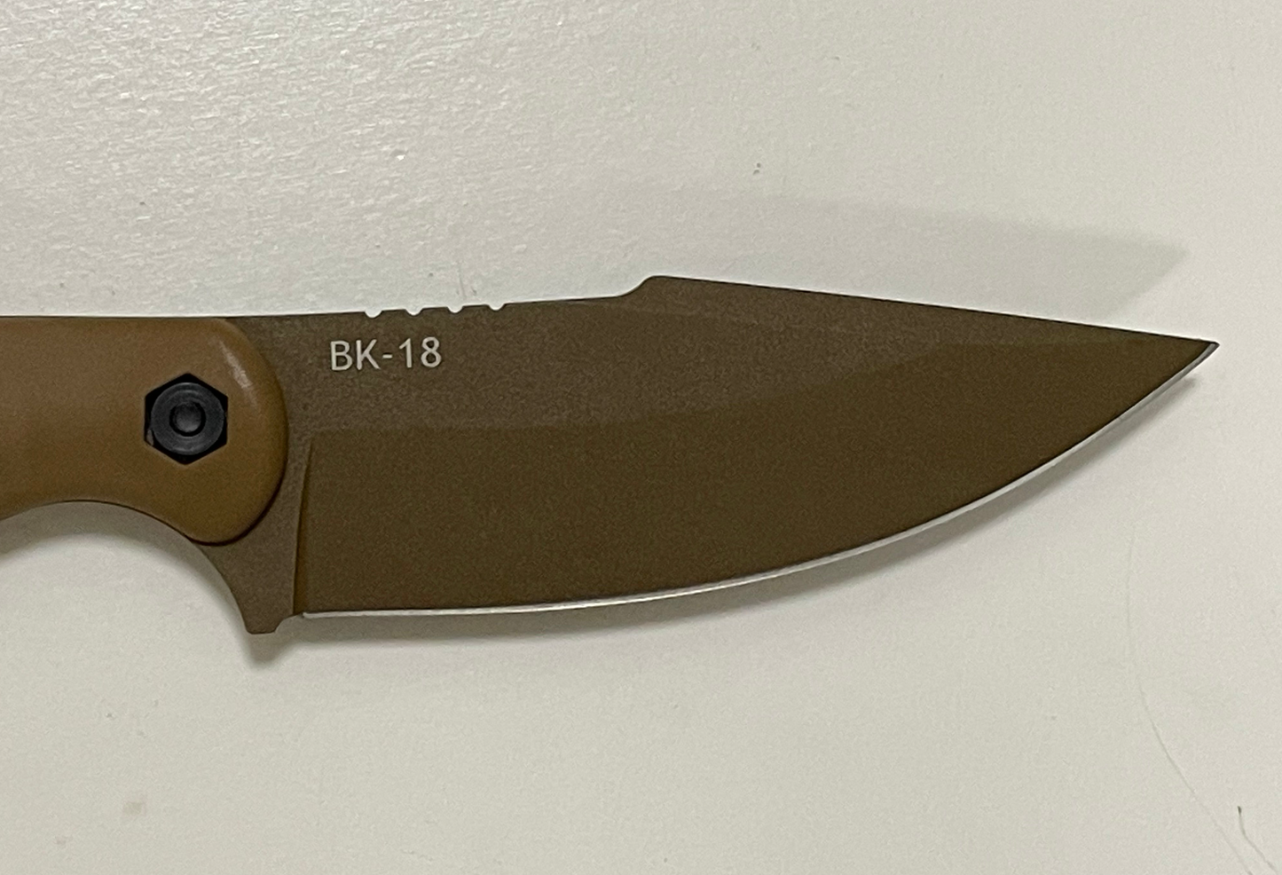 Ka-Bar BK18 Becker Harpoon 1095 CroVan Steel Fixed Blade Knife 4.625" with sheath, box and booklet