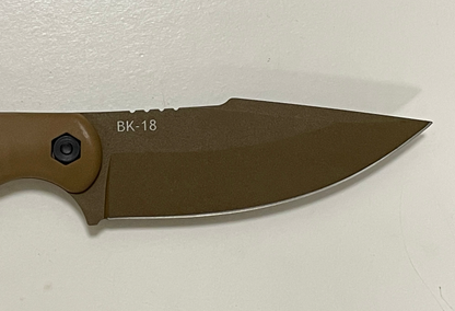 Ka-Bar BK18 Becker Harpoon 1095 CroVan Steel Fixed Blade Knife 4.625" with sheath, box and booklet
